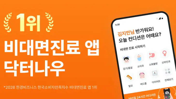 닥터나우 - 1위 비대면진료 앱, 전화진료, 약국찾기 feature graphic