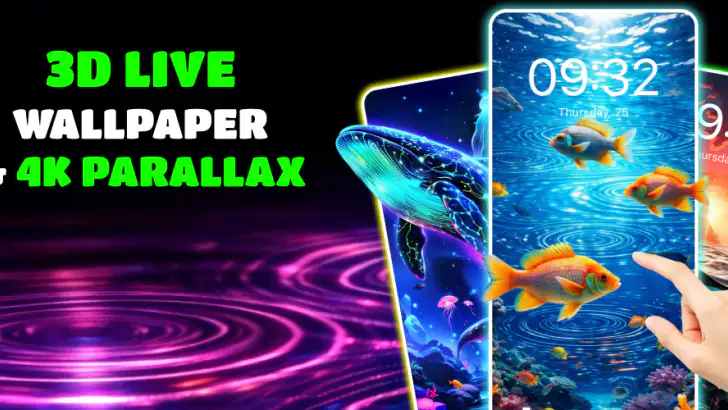 3D Live Wallpaper: 4D & 4K feature graphic