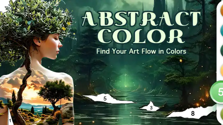 Abstract Surreal Coloring Game feature graphic