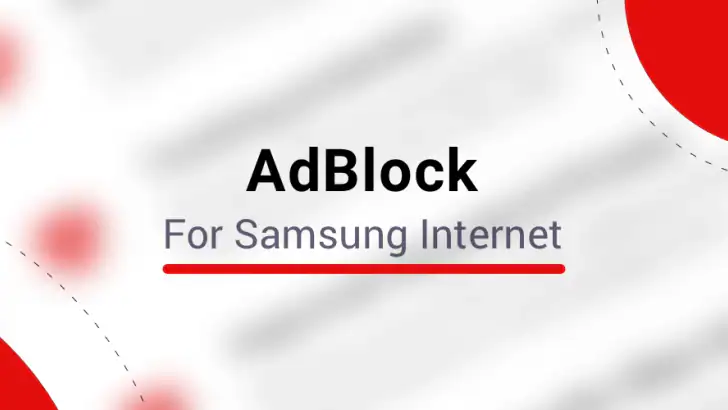 AdBlock for Samsung Browser feature graphic