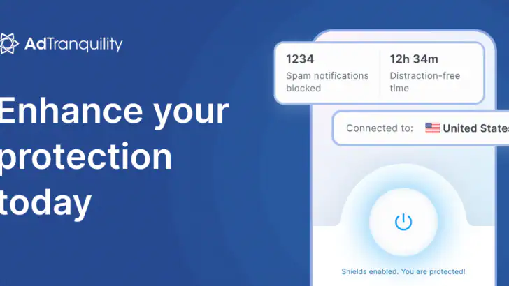 AdTranquility VPN Spam Blocker feature graphic