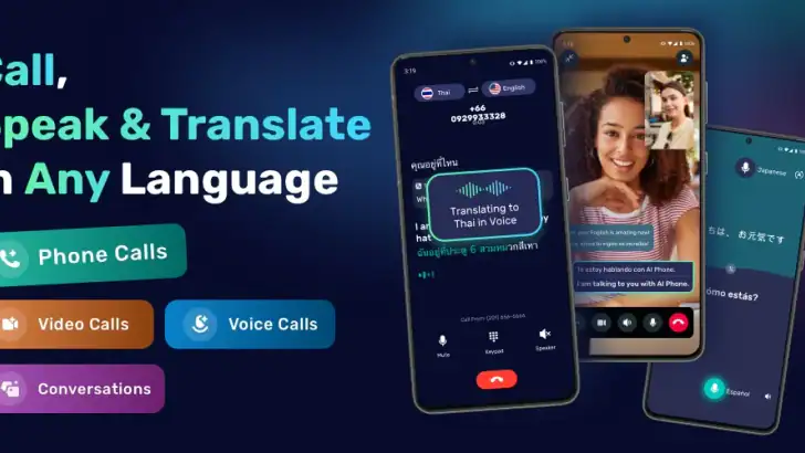 AI Phone:Call&Voice Translator feature graphic