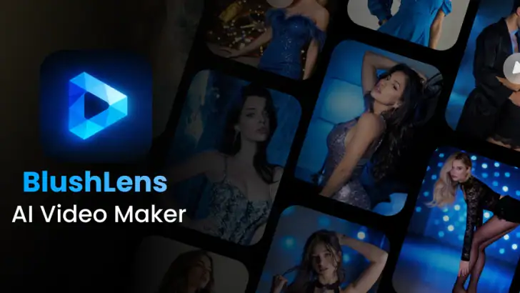 AI Video Maker: BlushLens feature graphic