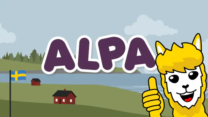 ALPA kunskapsspel på svenska feature graphic
