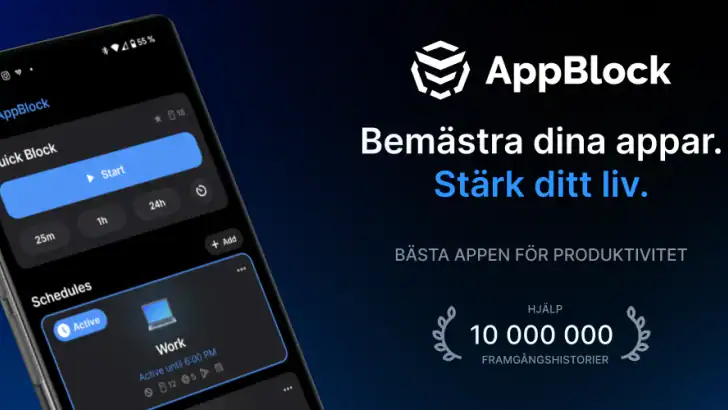 AppBlock - Blocka app & sidor feature graphic