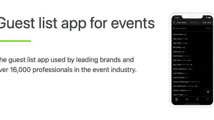 Attendium: Guest list app feature graphic