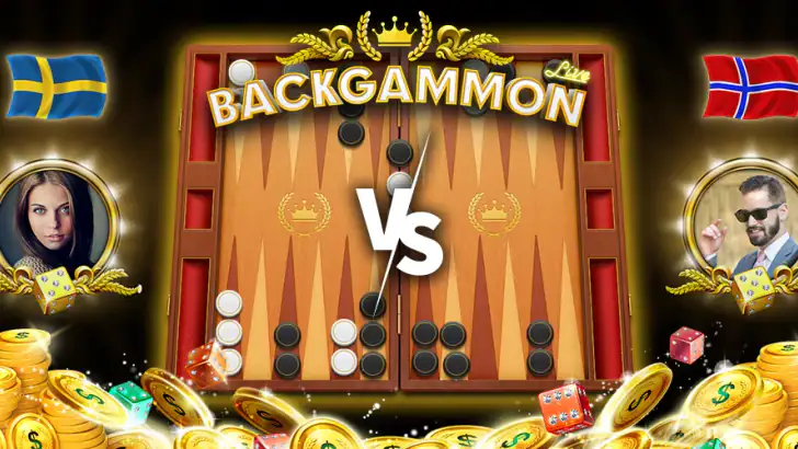Backgammon Live: brädspel feature graphic