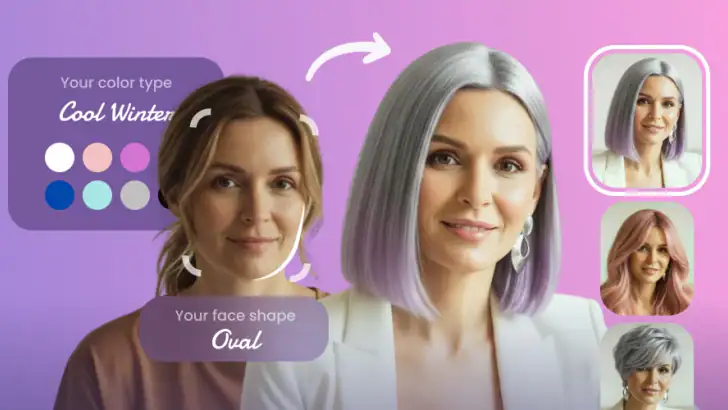 Beautify: AI Hairstyle Try On feature graphic