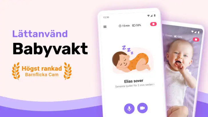 Bibino: video babyövervakare feature graphic