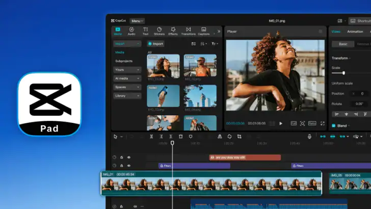 CapCut Pad feature graphic