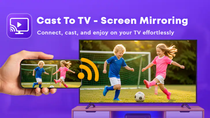 Cast to TV - Screen Mirroring feature graphic