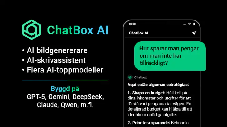 ChatBox – AI-chatt på svenska feature graphic
