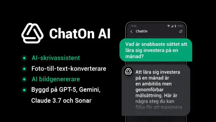 ChatOn – svensk AI-chattbot feature graphic