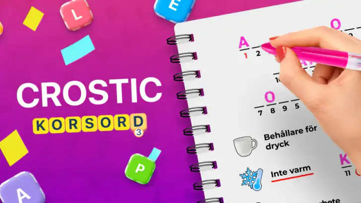 Crostic - Ordspel och Korsord feature graphic