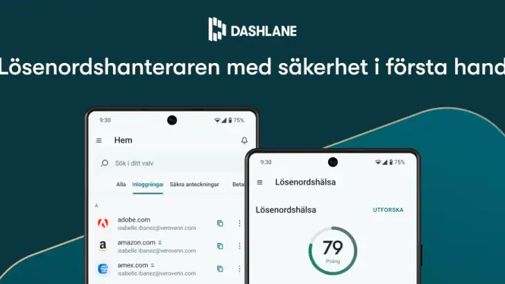 Dashlanes lösenordshanterare feature graphic