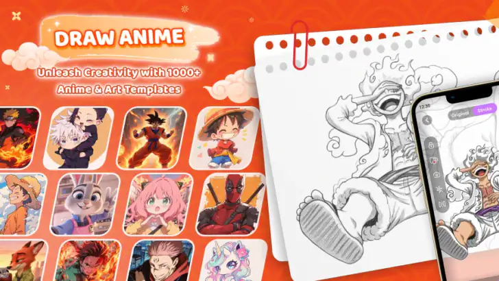 Draw Anime: AR Sketch App feature graphic