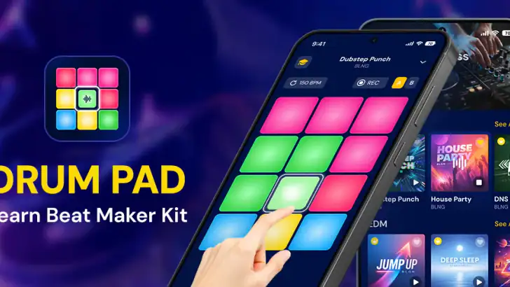 Drum Pad: Beat Maker & Lessons feature graphic
