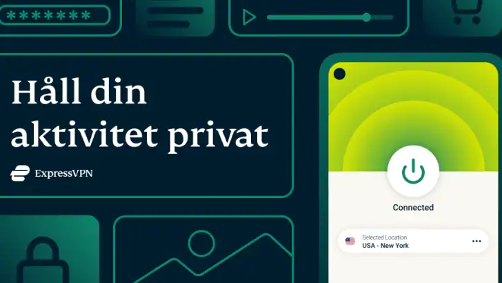 ExpressVPN: Snabbt, säkert VPN feature graphic