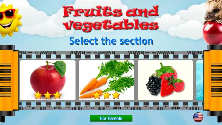 Fruits and Vegetables for Kids feature graphic