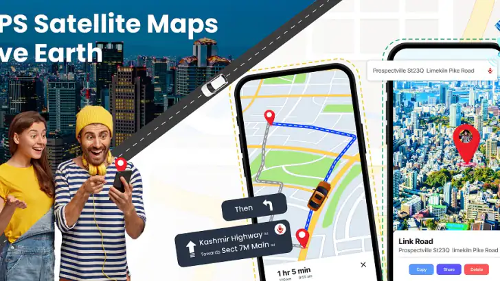 GPS Satellite Maps: Live Earth feature graphic