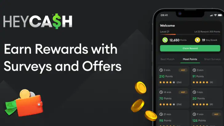 HeyCash: Earn Money & Cash now feature graphic