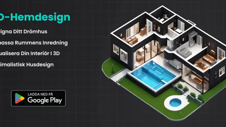Husdesign Inredningsplan 2D feature graphic
