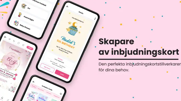 Inbjudningskort Skapare feature graphic