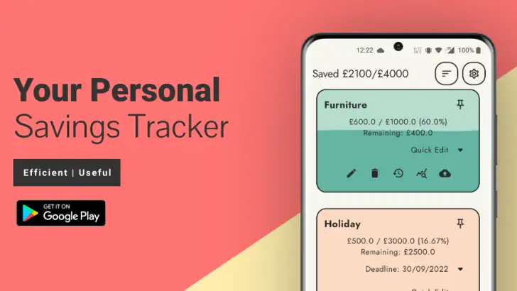JamJars: Savings Tracker feature graphic