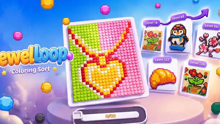 Jewel Loop - Coloring Sort feature graphic