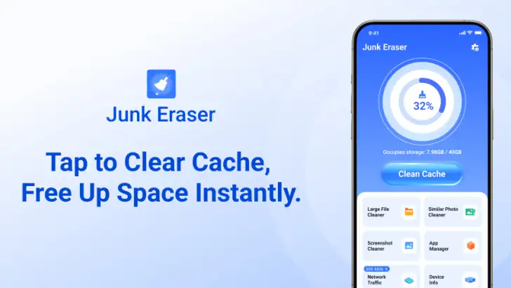 Junk Eraser - Storage Manager feature graphic