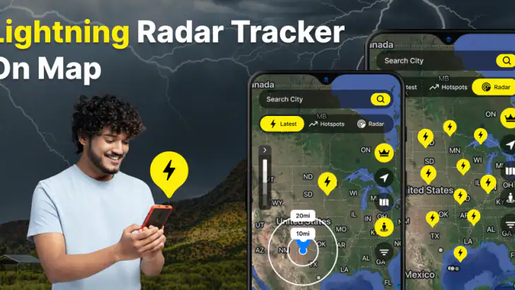Lightning Radar Tracker On Map feature graphic