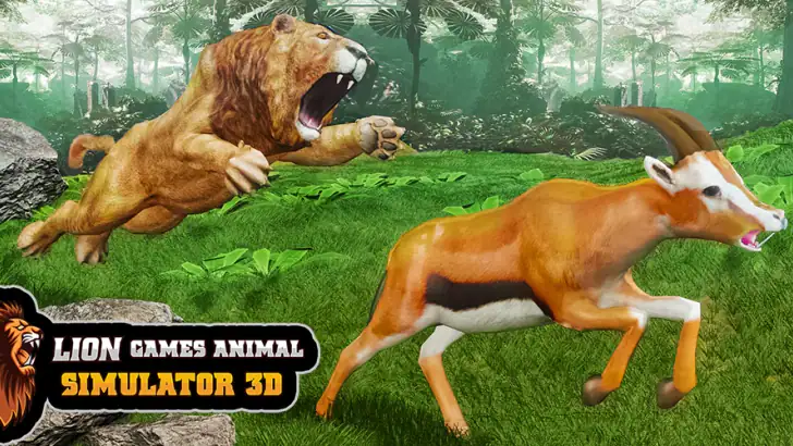 Lion Games Animal Simulator 3D feature graphic
