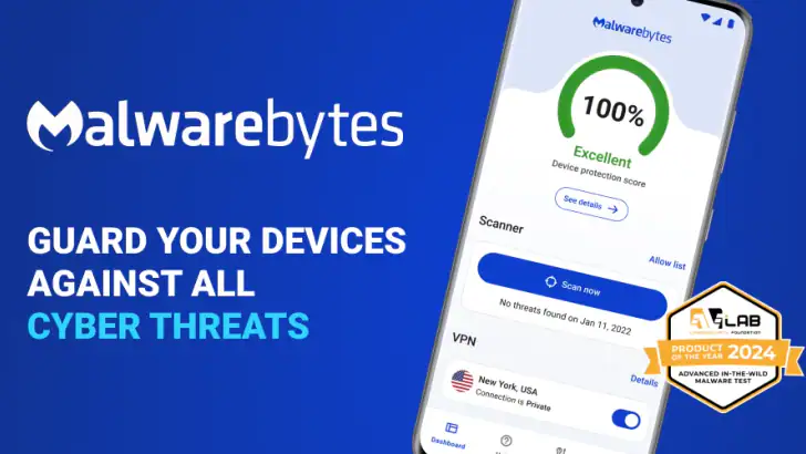 Malwarebytes Mobile Security feature graphic