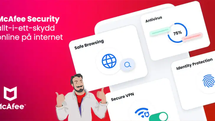 McAfee Security: Antivirus VPN feature graphic
