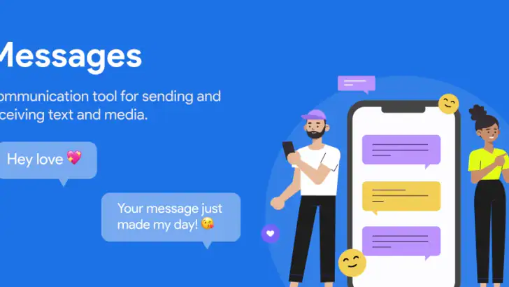 Meddelanden: SMS Messenger feature graphic