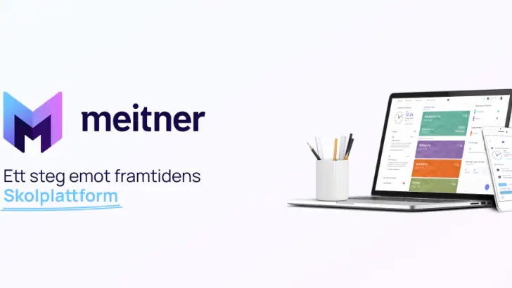 Meitner skolplattform feature graphic