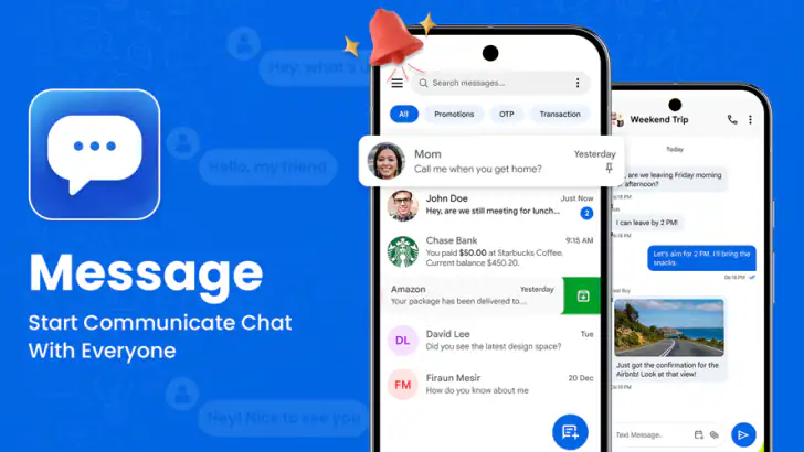 Messages: SMS & Text App feature graphic