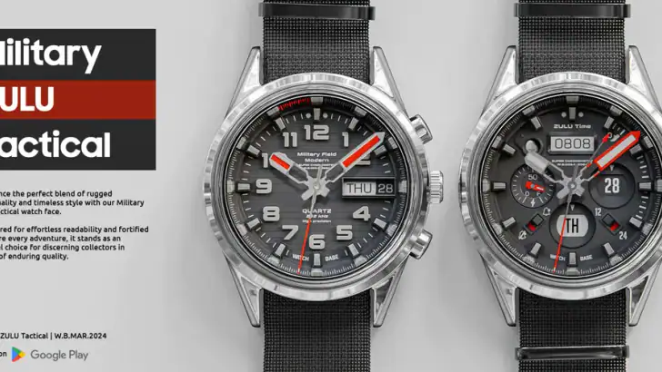 Military ZULU Tactical watch feature graphic