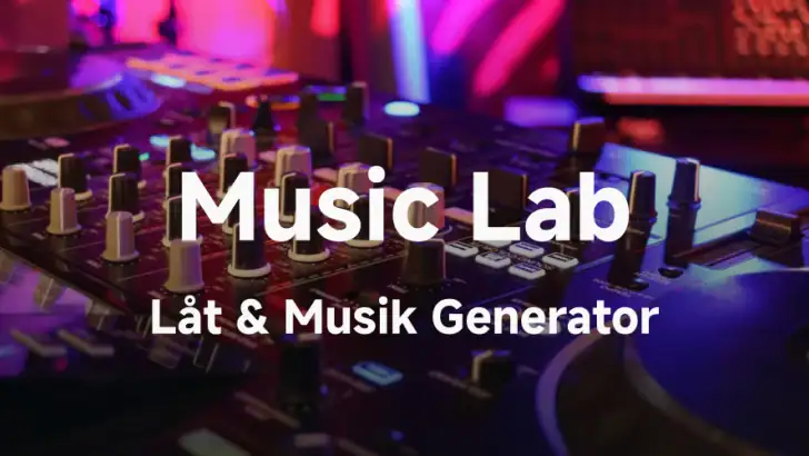MusicLab: AI Låt & Musikvideo feature graphic