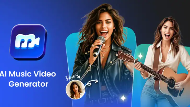 Muvio - AI Music Video Maker feature graphic