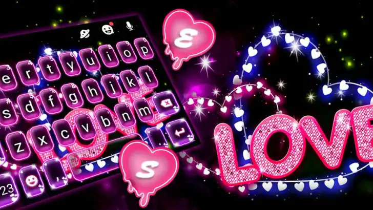 Neon Love Keyboard feature graphic