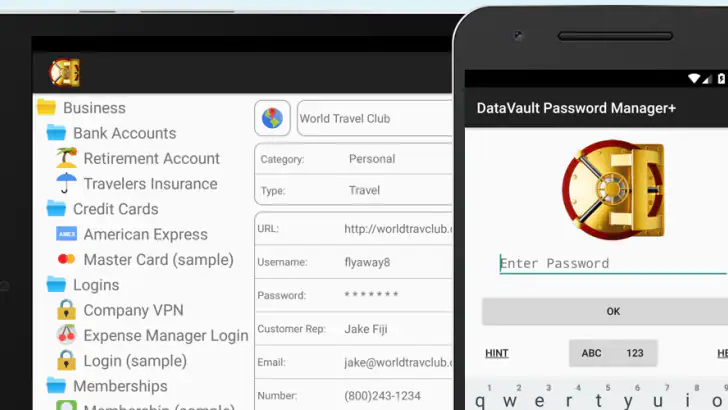 Password Manager Data Vault + feature graphic