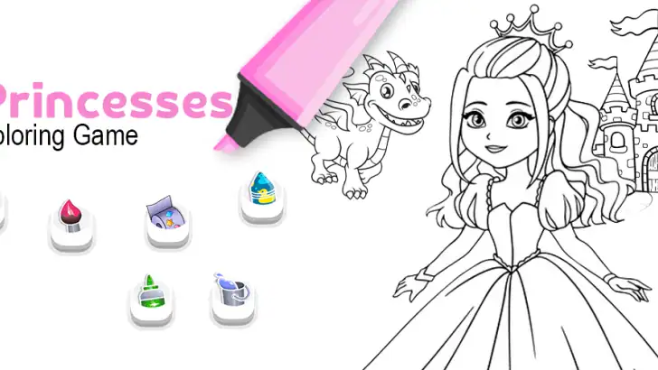 Princess Coloring Book Glitter feature graphic