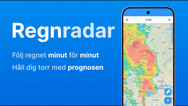 Regnradar - med prognos feature graphic