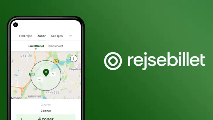 Rejsebillet feature graphic