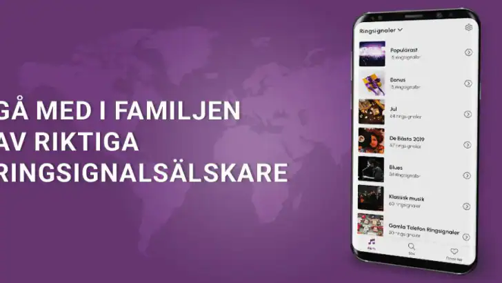 Ringsignaler Musik för Android feature graphic