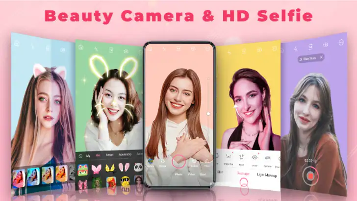 Skönhetskamera - Selfiekamera feature graphic