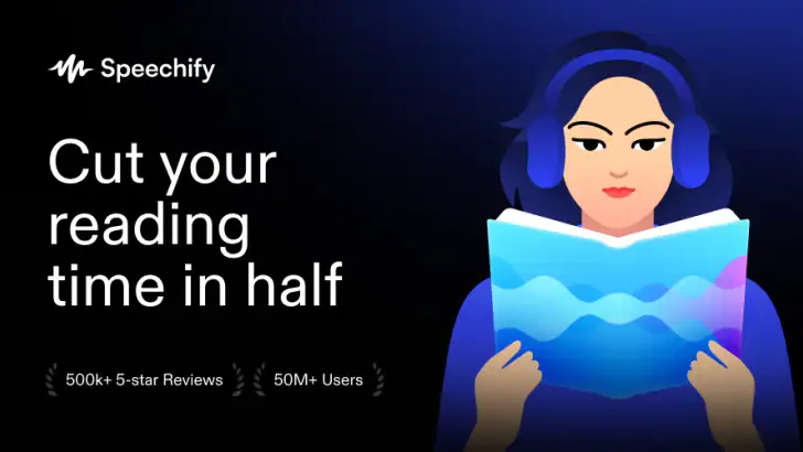 Speechify Text till tal Ljud feature graphic