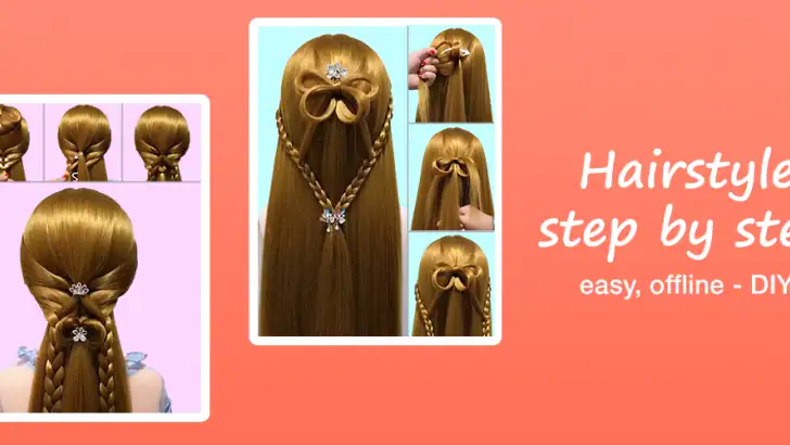 Step by Step Hairstyle App feature graphic