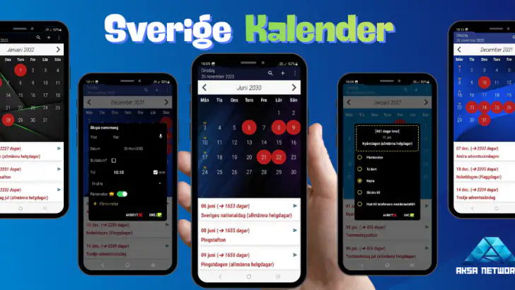 Sverige Kalender Helgdagar feature graphic